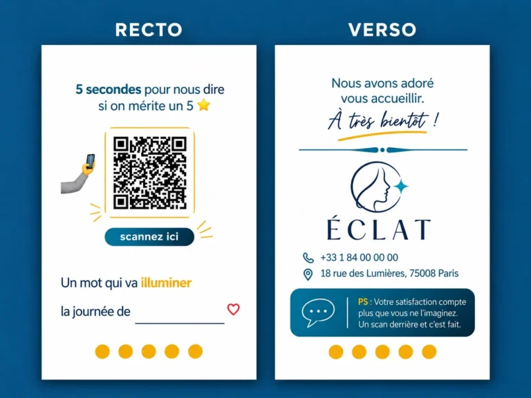 Recto et verso de la carte UltimeBoost personnalisée